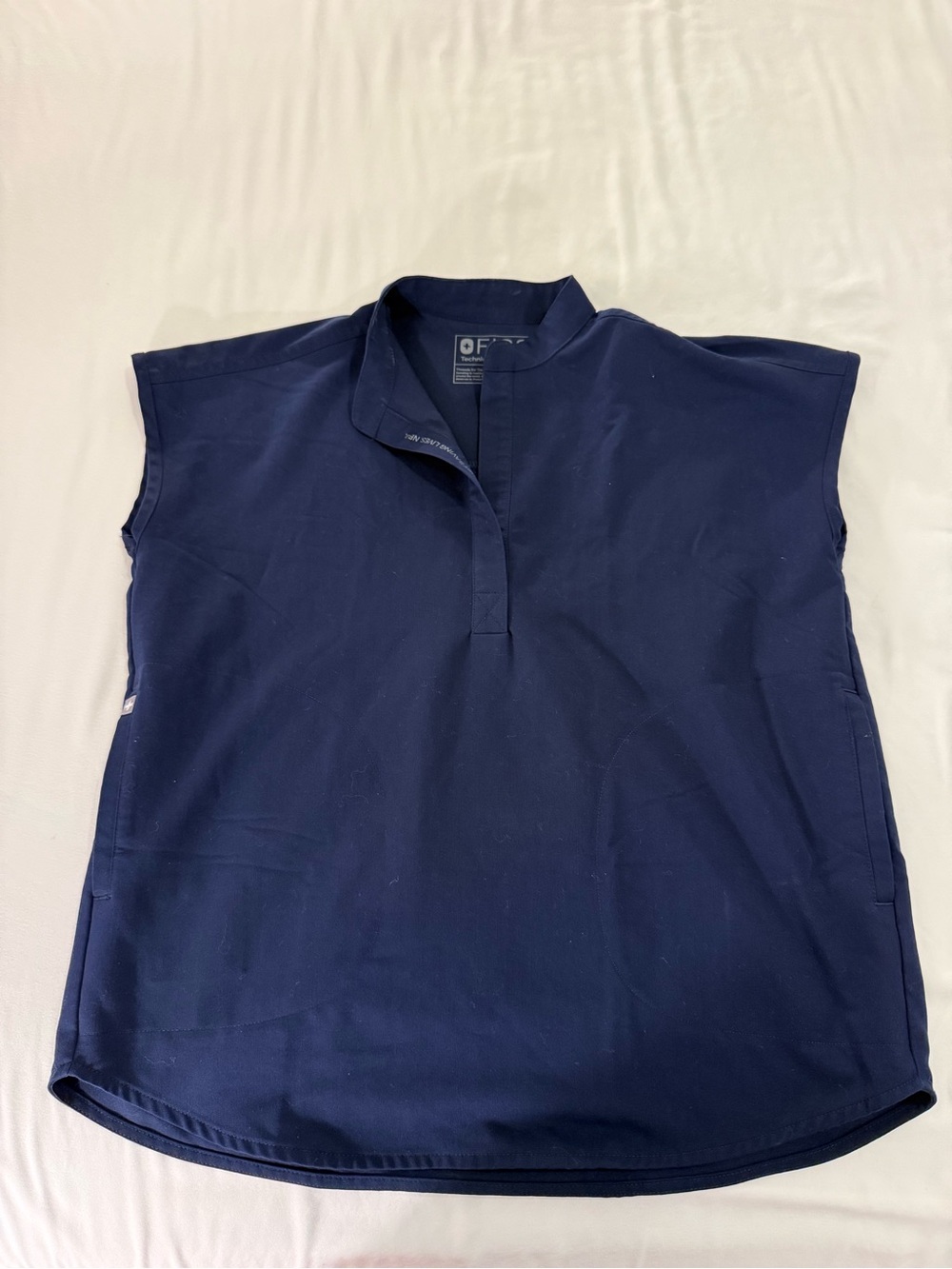 FIGS Navy Blue Rafaela Scrub Top— Size XXS